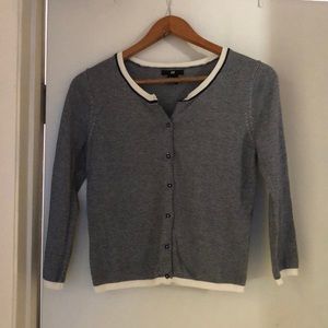 Back and white striped sweater